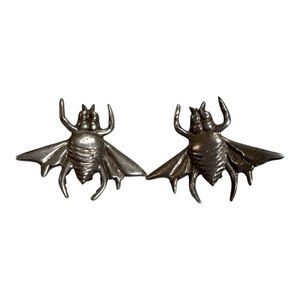 Vintage Pair Mexican Silver Bug Bee Insect Wasp Brooch Pin Set 1” Unique Design